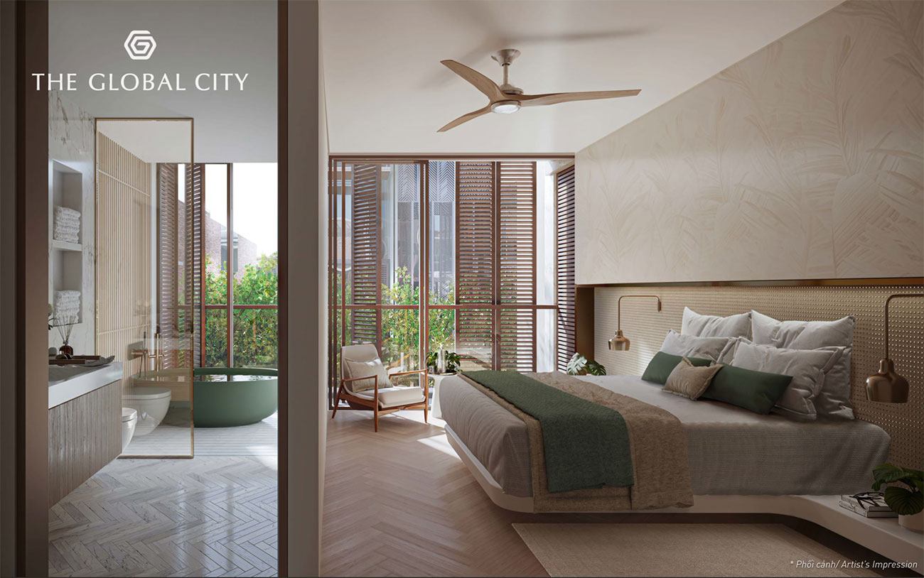 Phối cảnh thiết kế nhà phố Soho thuộc dự án The Global City Quận 2