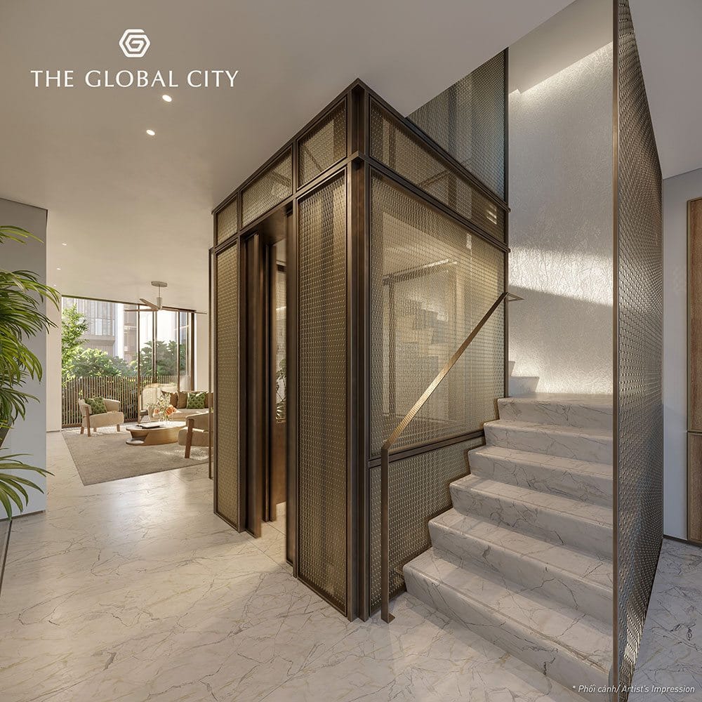 Phối cảnh thiết kế nhà phố Soho thuộc dự án The Global City Quận 2