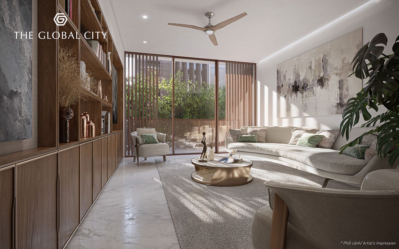 Phối cảnh thiết kế nhà phố Soho thuộc dự án The Global City Quận 2