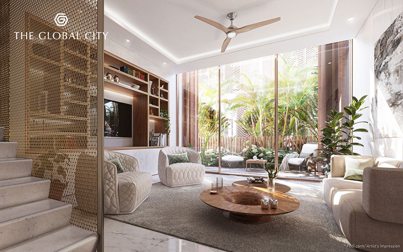 Phối cảnh thiết kế nhà phố Soho thuộc dự án The Global City Quận 2